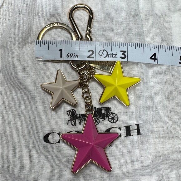 COACH STAR BAG CHARM KEY CHAIN WITH DUST BAG - Picture 10 of 10